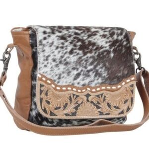 Myra Bag Leather Hair-on NWOT Concealed Carry Crossbody Purse